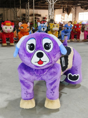 Plush Animal Electric Scooter Ride-On Toy Coin Operated Commercial Use for Children & Adults