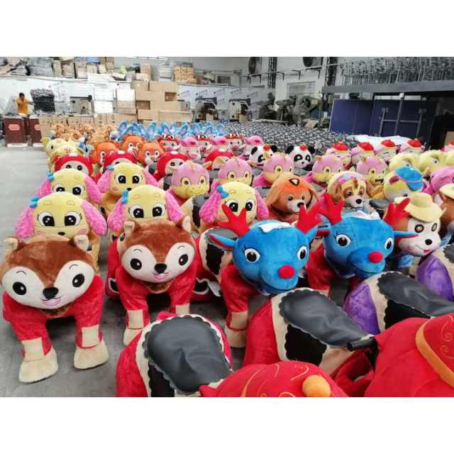 Shopping Mall Ride Walking Electronic Horse Toy Plush Animal Electric Scooter for Adults
