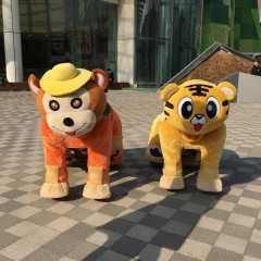 Unisex Eco-Friendly Large Stuffed Animal Toy Plush Bear Horse Design Electric Scooter for Kids Adults Ride-On Mall Entertainment