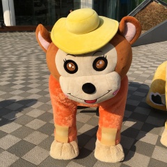 Unisex Eco-Friendly Large Stuffed Animal Toy Plush Bear Horse Design Electric Scooter for Kids Adults Ride-On Mall Entertainment