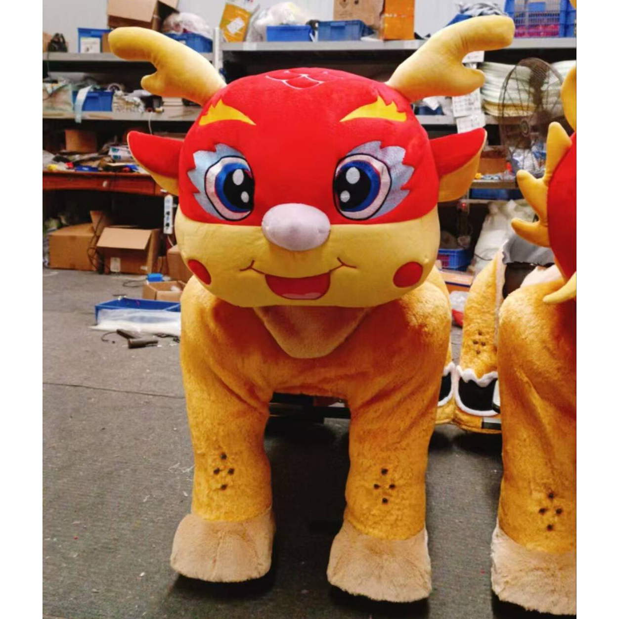 Unisex Large Electric Kiddie Ride Toy Cheap Animal Plastic Horse Bear Design Coin Operated System Mall Use Made Plush Kids
