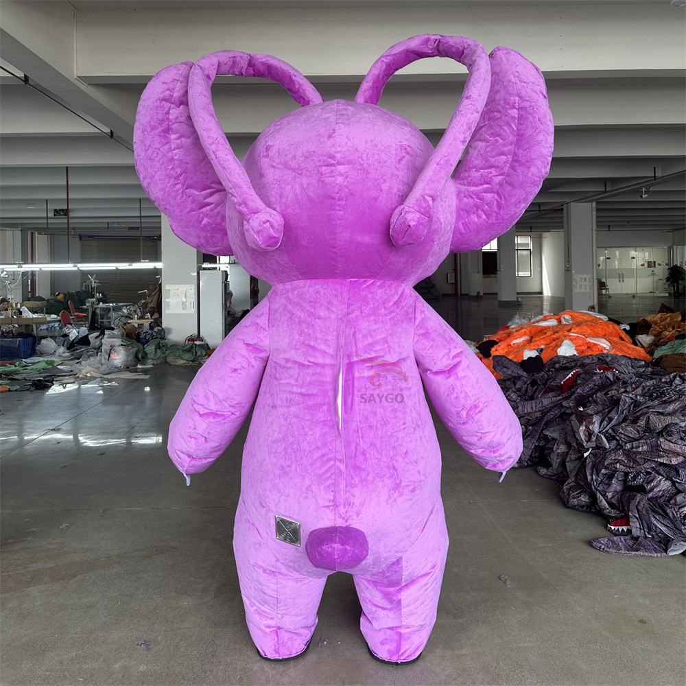 Purple Stitch Mascot Costume Party Show Giant Plush Inflatable Adult Party Event Mascot Cartoon Fancy Dress Character Costume,Big Mascot,Purple Stitch Mascot Costume Party Show Giant Plush Inflatable Adult Party Event Mascot Cartoon Fancy Dress Character Costume