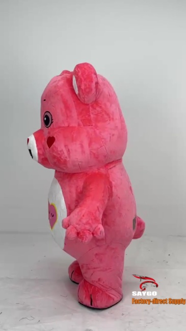 Love Heart  Teddy Bear Manufacturer Wedding Party Easy Wear Good Visual Adult Cosplay Plush Inflatable Teddy Bear Costume with pink Skirt for Sale,Big Mascot,Love Heart  Teddy Bear Manufacturer Wedding Party Easy Wear Good Visual Adult Cosplay Plush Inflatable Teddy Bear Costume with pink Skirt for Sale