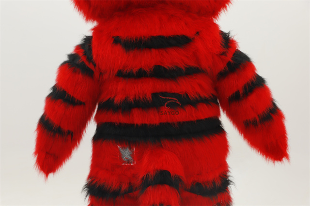 Red Tiger Wild Animal Inflatable Life Size Long FurTiger Animal Costume Rental for Adults Unisex Easter/Halloween,Big Mascot,Lovely Red Inflatable Life Size Long FurTiger Animal Costume Rental for Adults Unisex Easter/Halloween