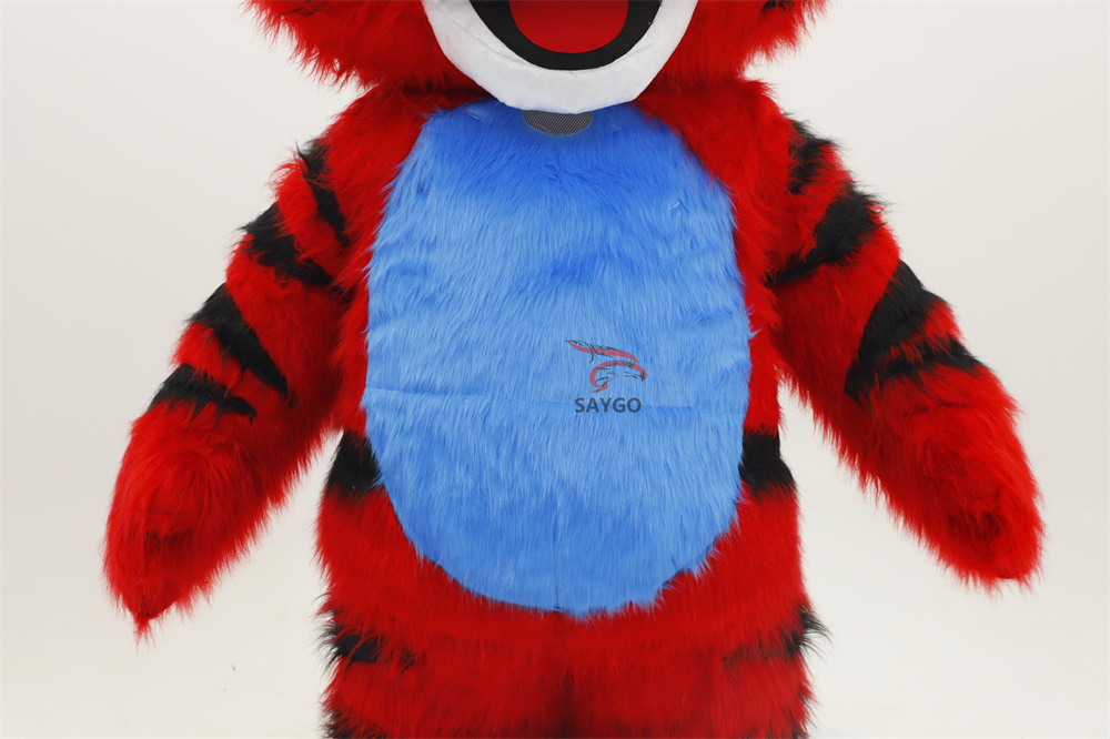 Red Tiger Wild Animal Inflatable Life Size Long FurTiger Animal Costume Rental for Adults Unisex Easter/Halloween,Big Mascot,Lovely Red Inflatable Life Size Long FurTiger Animal Costume Rental for Adults Unisex Easter/Halloween