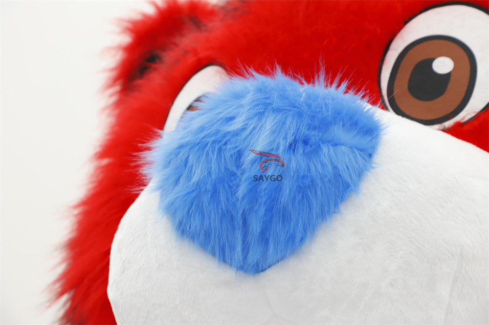 Red Tiger Wild Animal Inflatable Life Size Long FurTiger Animal Costume Rental for Adults Unisex Easter/Halloween,Big Mascot,Lovely Red Inflatable Life Size Long FurTiger Animal Costume Rental for Adults Unisex Easter/Halloween