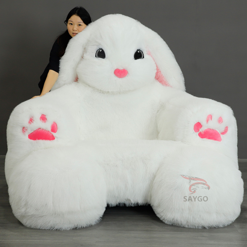 Outdoor Furry Anime Bunny Rabbit Inflatable Sofa Chair and Couch Bed with Pump,Big Mascot,Outdoor Furry Anime Bunny Rabbit Inflatable Sofa Chair and Couch Bed with Pump for 2 Persons