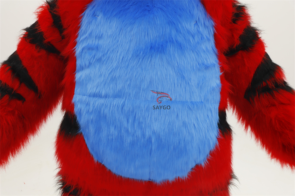 Red Tiger Wild Animal Inflatable Life Size Long FurTiger Animal Costume Rental for Adults Unisex Easter/Halloween,Big Mascot,Lovely Red Inflatable Life Size Long FurTiger Animal Costume Rental for Adults Unisex Easter/Halloween