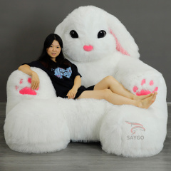 Outdoor Furry Anime Bunny Rabbit Inflatable Sofa Chair and Couch Bed with Pump,Big Mascot,Outdoor Furry Anime Bunny Rabbit Inflatable Sofa Chair and Couch Bed with Pump for 2 Persons