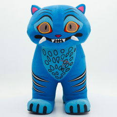 Giant Blue Tiger on 4 feet Festival Custom Made Funny Plush Animal 4 Legs Tiger Costume Mascot Giant Stitch Adult Fancy Dress Advertising Promotion Mascot,Big Mascot,Festival Custom Made Funny Plush Animal 4 Legs Tiger Costume Mascot Giant Stitch Adult Fancy Dress Advertising Promotion Mascot