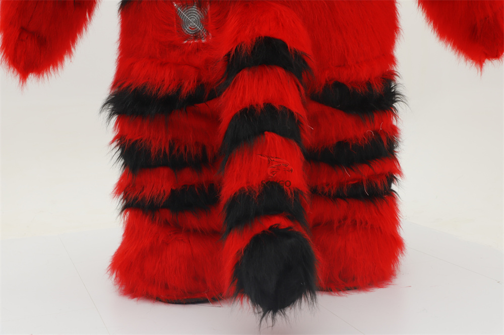 Red Tiger Wild Animal Inflatable Life Size Long FurTiger Animal Costume Rental for Adults Unisex Easter/Halloween,Big Mascot,Lovely Red Inflatable Life Size Long FurTiger Animal Costume Rental for Adults Unisex Easter/Halloween
