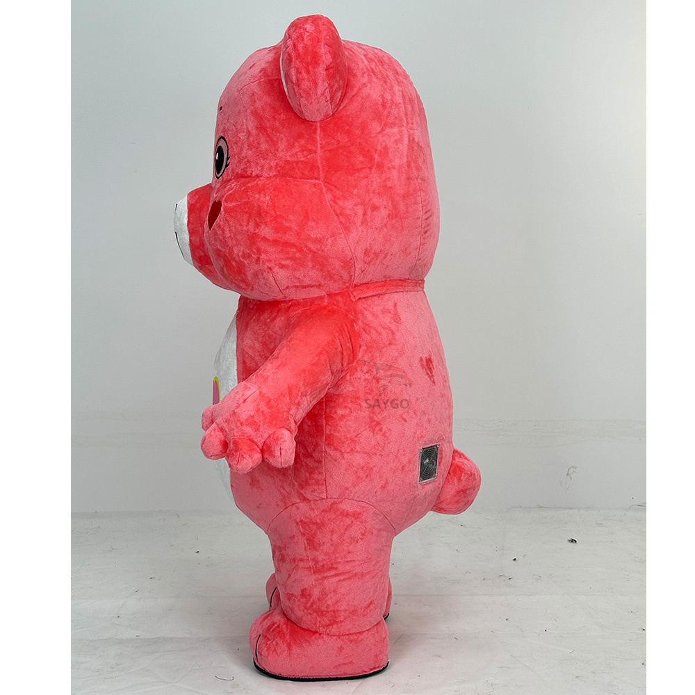Love Heart  Teddy Bear Manufacturer Wedding Party Easy Wear Good Visual Adult Cosplay Plush Inflatable Teddy Bear Costume with pink Skirt for Sale,Big Mascot,Love Heart  Teddy Bear Manufacturer Wedding Party Easy Wear Good Visual Adult Cosplay Plush Inflatable Teddy Bear Costume with pink Skirt for Sale