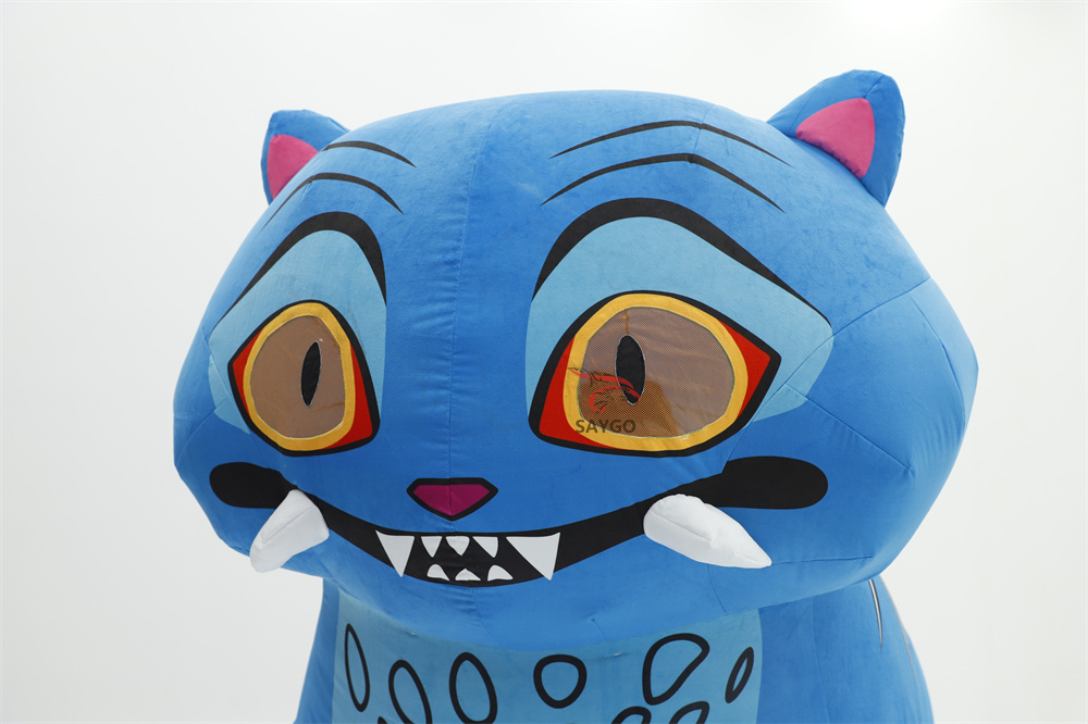 Giant Blue Tiger on 4 feet Festival Custom Made Funny Plush Animal 4 Legs Tiger Costume Mascot Giant Stitch Adult Fancy Dress Advertising Promotion Mascot,Big Mascot,Festival Custom Made Funny Plush Animal 4 Legs Tiger Costume Mascot Giant Stitch Adult Fancy Dress Advertising Promotion Mascot