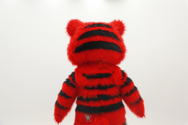Red Tiger Wild Animal Inflatable Life Size Long FurTiger Animal Costume Rental for Adults Unisex Easter/Halloween,Big Mascot,Lovely Red Inflatable Life Size Long FurTiger Animal Costume Rental for Adults Unisex Easter/Halloween
