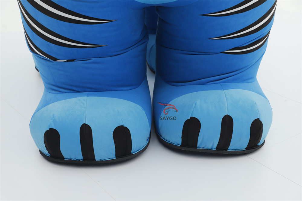 Giant Blue Tiger on 4 feet Festival Custom Made Funny Plush Animal 4 Legs Tiger Costume Mascot Giant Stitch Adult Fancy Dress Advertising Promotion Mascot,Big Mascot,Festival Custom Made Funny Plush Animal 4 Legs Tiger Costume Mascot Giant Stitch Adult Fancy Dress Advertising Promotion Mascot