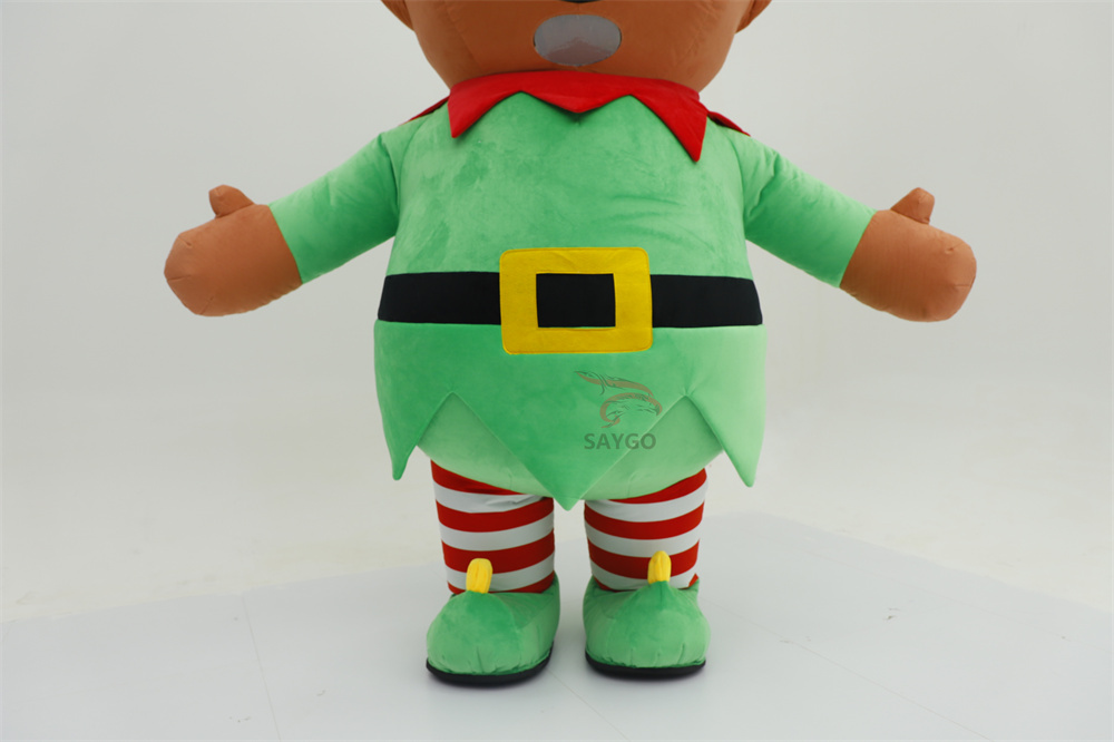 Deluxe Velvet Inflatable Adult Christmas Elf Mascot Costume Luxury Adult Fancy Dress for Christmas Party and Carnival Costumes,Big Mascot,Deluxe Velvet Inflatable Adult Christmas Elf Mascot Costume Luxury Adult Fancy Dress for Christmas Party and Carnival Costumes