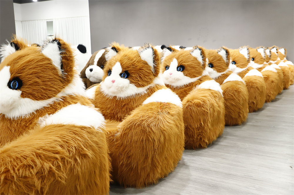 Cat Sofa Furry Animal Couch Inflatable Plush Baby Animal Sofa Chair Panda Sofa Long Plush Panda Sofa Bed With Animal Design for Kids,Big Mascot,Furry Animal Couch Inflatable Plush Baby Animal Sofa Chair Panda Sofa Long Plush Panda Sofa Bed With Animal Design for Kids