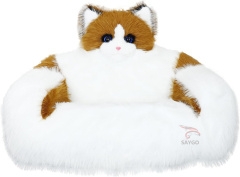 Cat Sofa Furry Animal Couch Inflatable Plush Baby Animal Sofa Chair Panda Sofa Long Plush Panda Sofa Bed With Animal Design for Kids,Big Mascot,Furry Animal Couch Inflatable Plush Baby Animal Sofa Chair Panda Sofa Long Plush Panda Sofa Bed With Animal Design for Kids