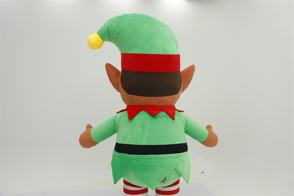 Deluxe Velvet Inflatable Adult Christmas Elf Mascot Costume Luxury Adult Fancy Dress for Christmas Party and Carnival Costumes,Big Mascot,Deluxe Velvet Inflatable Adult Christmas Elf Mascot Costume Luxury Adult Fancy Dress for Christmas Party and Carnival Costumes