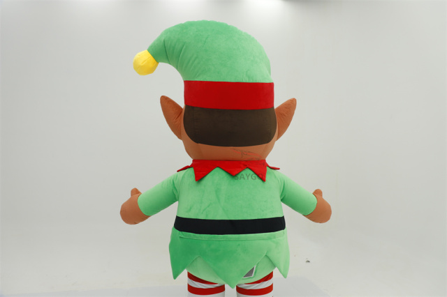 Deluxe Velvet Inflatable Adult Christmas Elf Mascot Costume Luxury Adult Fancy Dress for Christmas Party and Carnival Costumes,Big Mascot,Deluxe Velvet Inflatable Adult Christmas Elf Mascot Costume Luxury Adult Fancy Dress for Christmas Party and Carnival Costumes