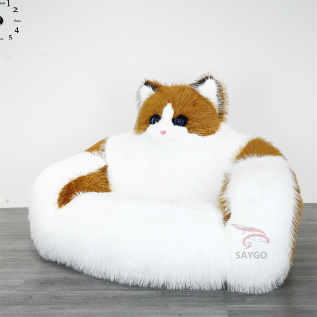 Cat Sofa Furry Animal Couch Inflatable Plush Baby Animal Sofa Chair Panda Sofa Long Plush Panda Sofa Bed With Animal Design for Kids,Big Mascot,Furry Animal Couch Inflatable Plush Baby Animal Sofa Chair Panda Sofa Long Plush Panda Sofa Bed With Animal Design for Kids