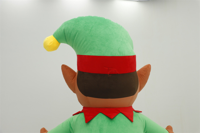 Deluxe Velvet Inflatable Adult Christmas Elf Mascot Costume Luxury Adult Fancy Dress for Christmas Party and Carnival Costumes,Big Mascot,Deluxe Velvet Inflatable Adult Christmas Elf Mascot Costume Luxury Adult Fancy Dress for Christmas Party and Carnival Costumes