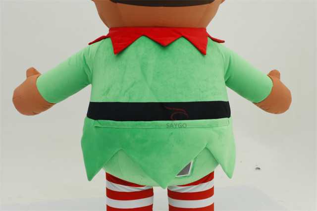 Deluxe Velvet Inflatable Adult Christmas Elf Mascot Costume Luxury Adult Fancy Dress for Christmas Party and Carnival Costumes,Big Mascot,Deluxe Velvet Inflatable Adult Christmas Elf Mascot Costume Luxury Adult Fancy Dress for Christmas Party and Carnival Costumes