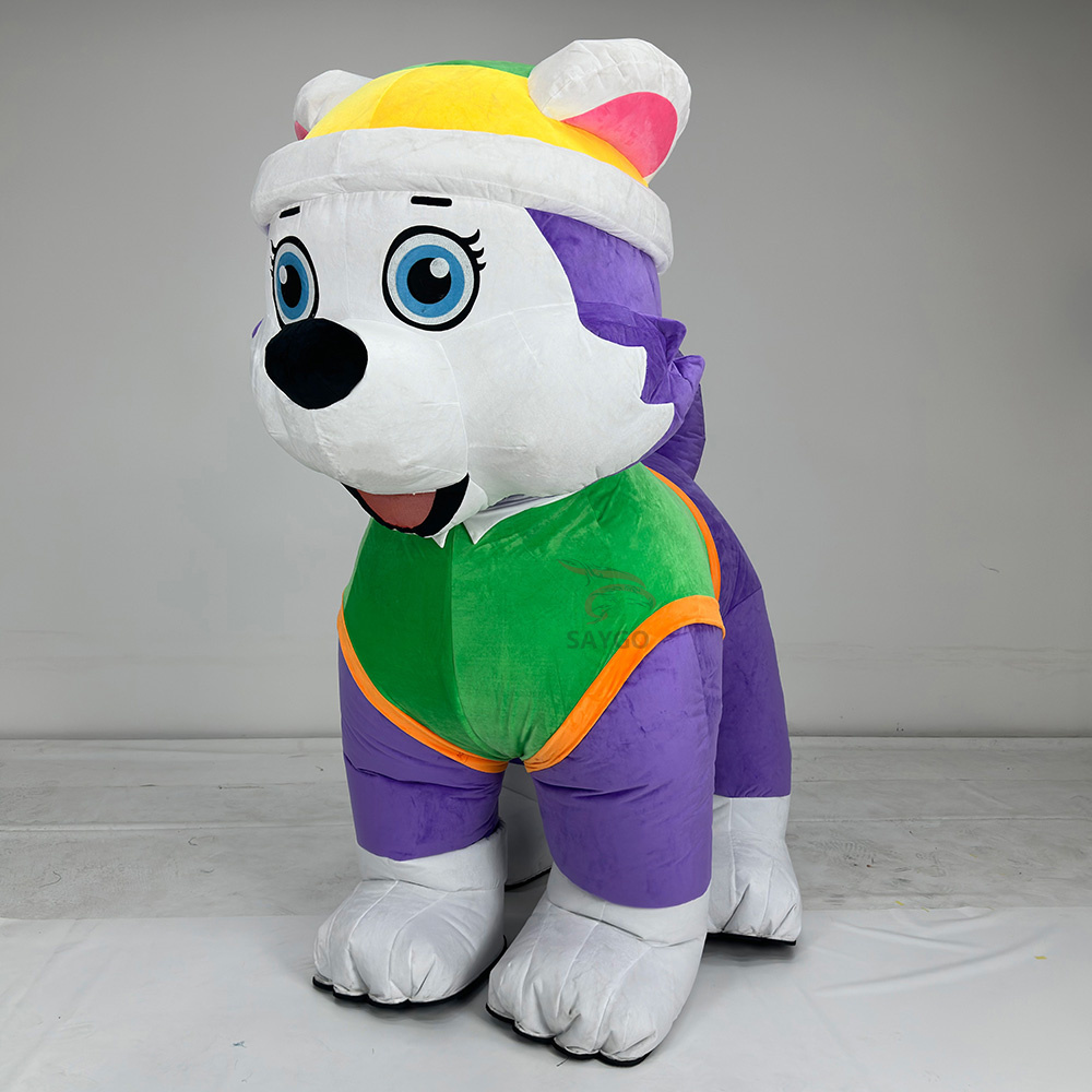 Everest Paw Patrol Dog Anime Party Adult Dress Blow up Popular Cartoon Character Inflatable Mascot Costume,Big Mascot,Everest Paw Patrol Dog Anime Party Adult Dress Blow up Popular Cartoon Character Inflatable Mascot Costume