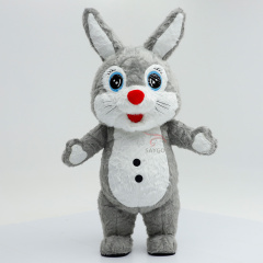 Short Ear Rabbit Plush Walking Parade Performance Funny Giant Black Inflatable Rabbit Bunny Mascot Costume,Big Mascot,Short Ear Rabbit Plush Walking Parade Performance Funny Giant Black Inflatable Rabbit Bunny Mascot Costume