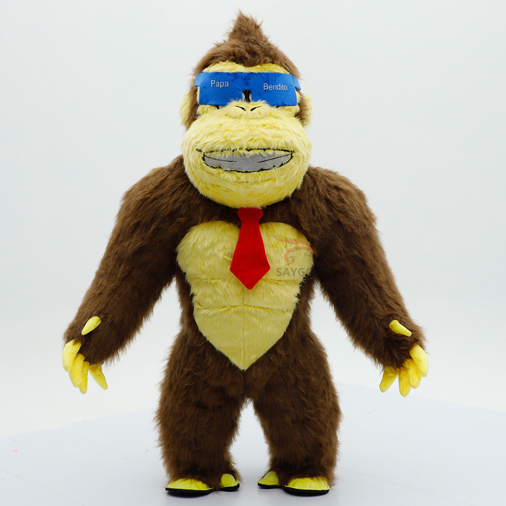 Realistic Monkey Wild Animal Inflatable Mascot Costume Inflatable Cartoon Walking Monkey Gorilla Costume for Party,Big Mascot,Realistic Wild Animal Inflatable Mascot Costume Inflatable Cartoon Walking Monkey Gorilla Costume for Party