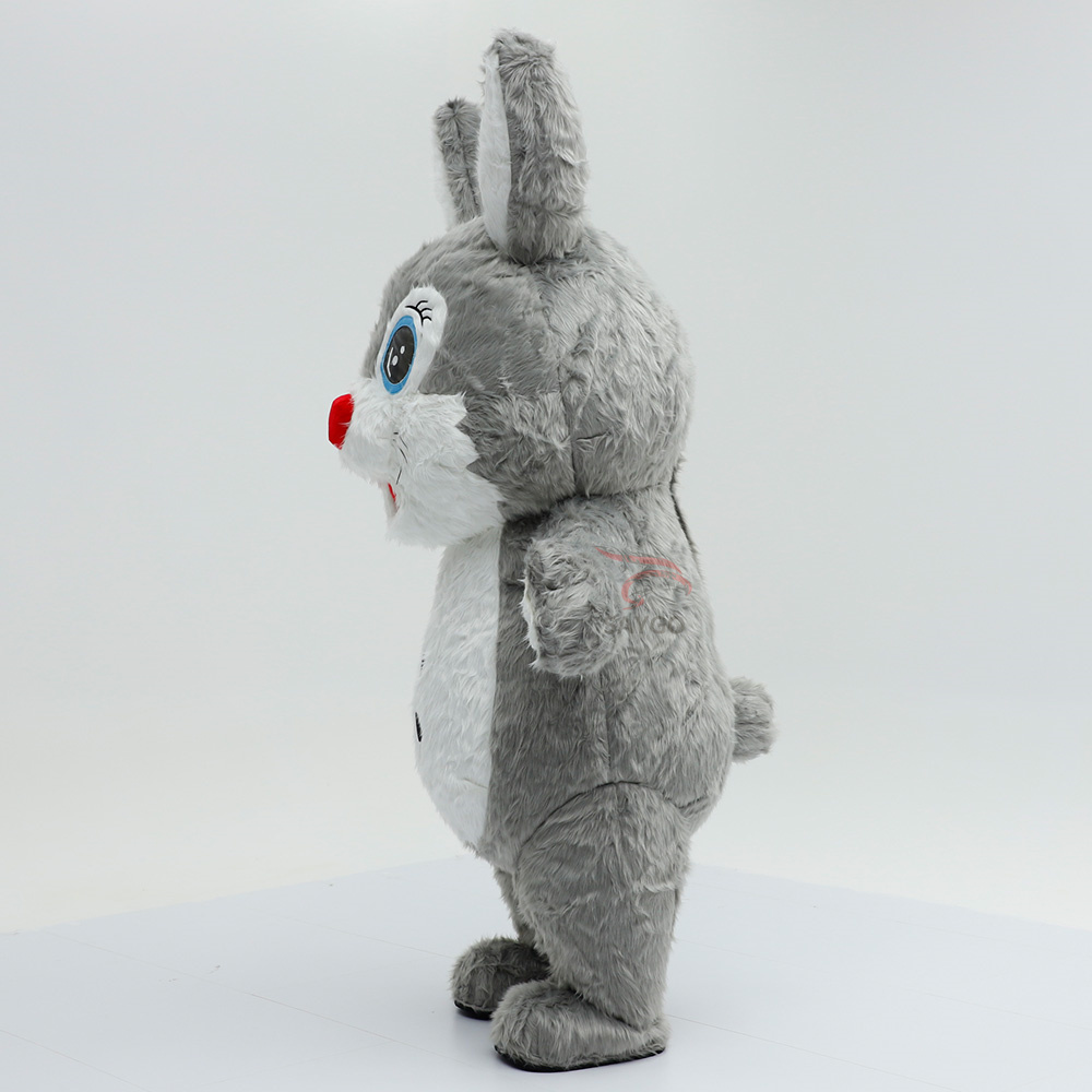 Short Ear Rabbit Plush Walking Parade Performance Funny Giant Black Inflatable Rabbit Bunny Mascot Costume,Big Mascot,Short Ear Rabbit Plush Walking Parade Performance Funny Giant Black Inflatable Rabbit Bunny Mascot Costume