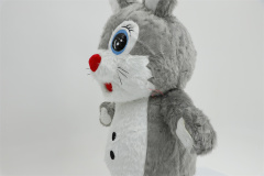 Short Ear Rabbit Plush Walking Parade Performance Funny Giant Black Inflatable Rabbit Bunny Mascot Costume,Big Mascot,Short Ear Rabbit Plush Walking Parade Performance Funny Giant Black Inflatable Rabbit Bunny Mascot Costume