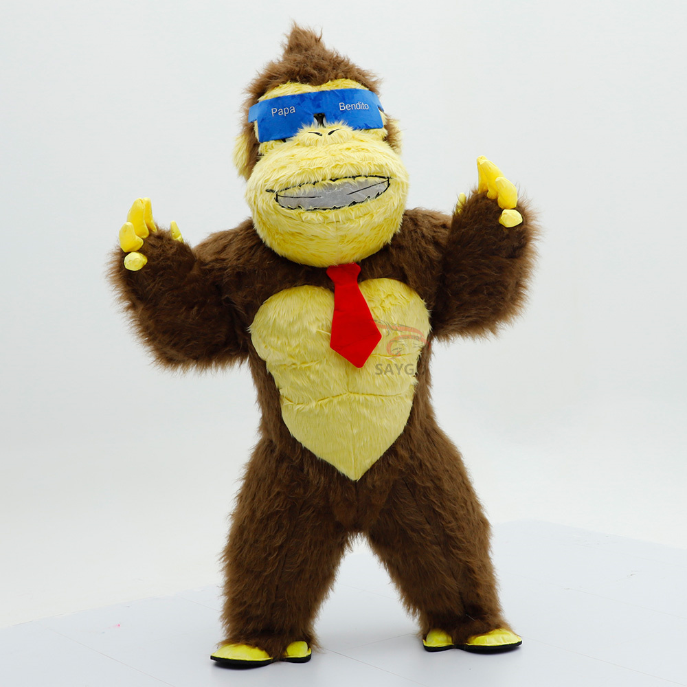 Realistic Monkey Wild Animal Inflatable Mascot Costume Inflatable Cartoon Walking Monkey Gorilla Costume for Party,Big Mascot,Realistic Wild Animal Inflatable Mascot Costume Inflatable Cartoon Walking Monkey Gorilla Costume for Party