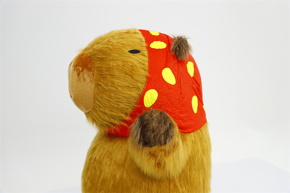 Headscarf Capybara Inflatable Walking Capybara Animal Mascot Costume for Adults-Custom Design Party Giant Cartoon Advertising Cosplay,Big Mascot,Inflatable Walking Capybara Animal Mascot Costume for Adults-Custom Design Party Giant Cartoon Advertising Cosplay