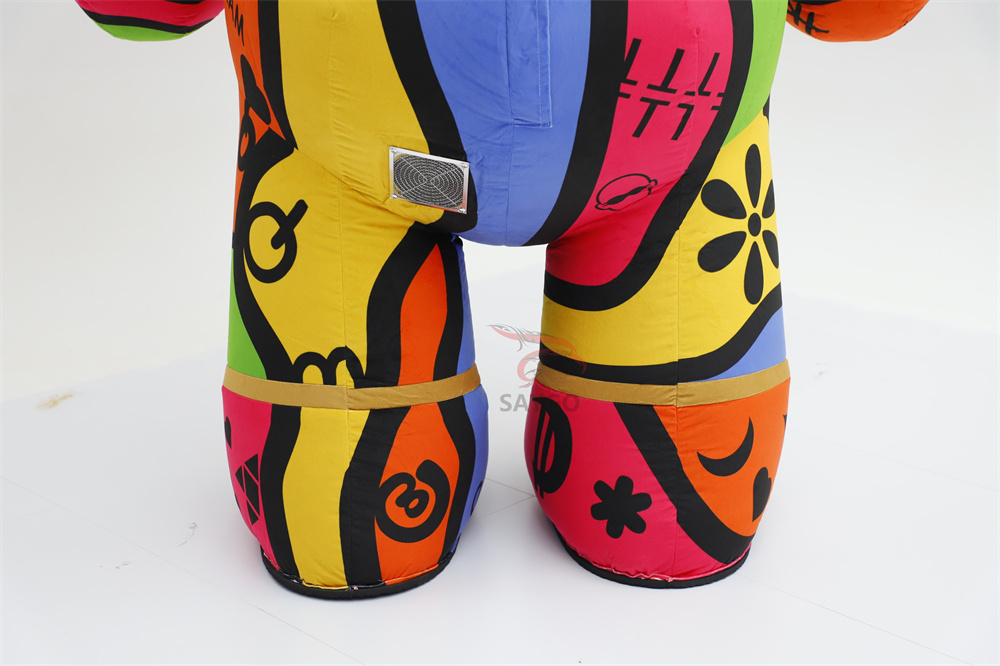 Colorful Power Bear Inflatable Costume Mascot Parade Adult Character Cosplay Animal Birthday Christmas Party Event Plush Set,Big Mascot,Colorful Power Bear Inflatable Costume Mascot Parade Adult Character Cosplay Animal Birthday Christmas Party Event Plush Set