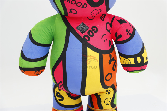 Colorful Power Bear Inflatable Costume Mascot Parade Adult Character Cosplay Animal Birthday Christmas Party Event Plush Set,Big Mascot,Colorful Power Bear Inflatable Costume Mascot Parade Adult Character Cosplay Animal Birthday Christmas Party Event Plush Set