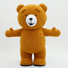 Brown Teddy Bear Inflatable Christmas Costume Cartoon Teddy Bear Moscot Costume for Men Gummy Bear Costumes for Advertising Events,Big Mascot,Brown Teddy Bear Inflatable Christmas Costume Cartoon Teddy Bear Moscot Costume for Men Gummy Bear Costumes for Advertising Events