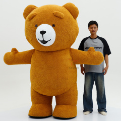 Brown Teddy Bear Inflatable Christmas Costume Cartoon Teddy Bear Moscot Costume for Men Gummy Bear Costumes for Advertising Events,Big Mascot,Brown Teddy Bear Inflatable Christmas Costume Cartoon Teddy Bear Moscot Costume for Men Gummy Bear Costumes for Advertising Events