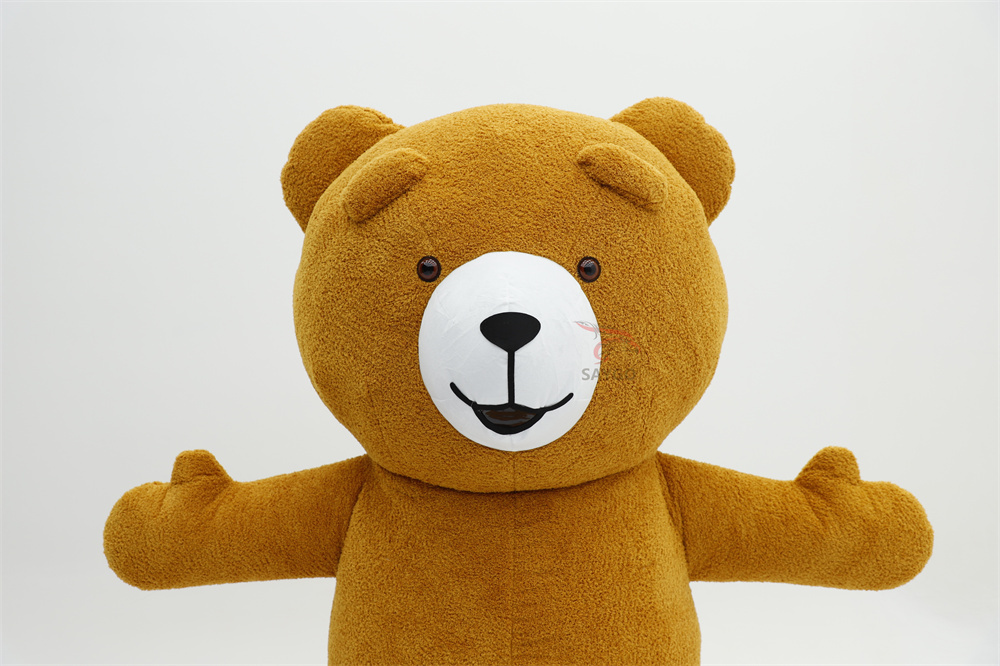 Brown Teddy Bear Inflatable Christmas Costume Cartoon Teddy Bear Moscot Costume for Men Gummy Bear Costumes for Advertising Events,Big Mascot,Brown Teddy Bear Inflatable Christmas Costume Cartoon Teddy Bear Moscot Costume for Men Gummy Bear Costumes for Advertising Events