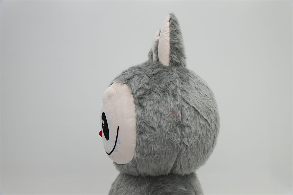 Grey Pop Mart Labubu Anime Party Adult Dress Blow up Popular Cartoon Character Inflatable Mascot Costume,Big Mascot,Grey Pop Mart Labubu Anime Party Adult Dress Blow up Popular Cartoon Character Inflatable Mascot Costume
