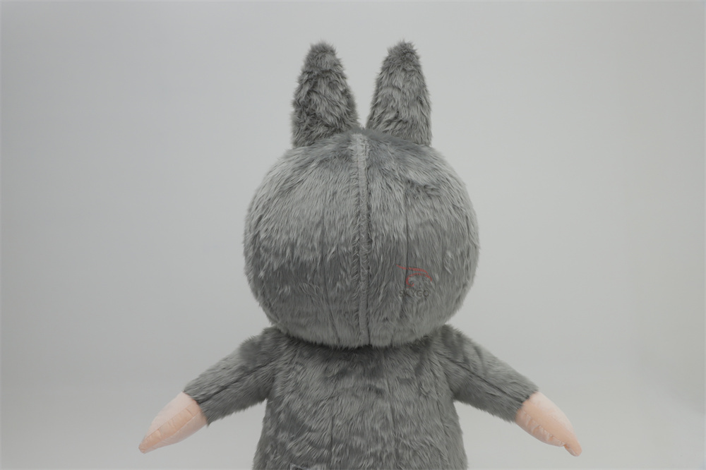 Grey Pop Mart Labubu Anime Party Adult Dress Blow up Popular Cartoon Character Inflatable Mascot Costume,Big Mascot,Grey Pop Mart Labubu Anime Party Adult Dress Blow up Popular Cartoon Character Inflatable Mascot Costume