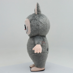 Grey Pop Mart Labubu Anime Party Adult Dress Blow up Popular Cartoon Character Inflatable Mascot Costume,Big Mascot,Grey Pop Mart Labubu Anime Party Adult Dress Blow up Popular Cartoon Character Inflatable Mascot Costume