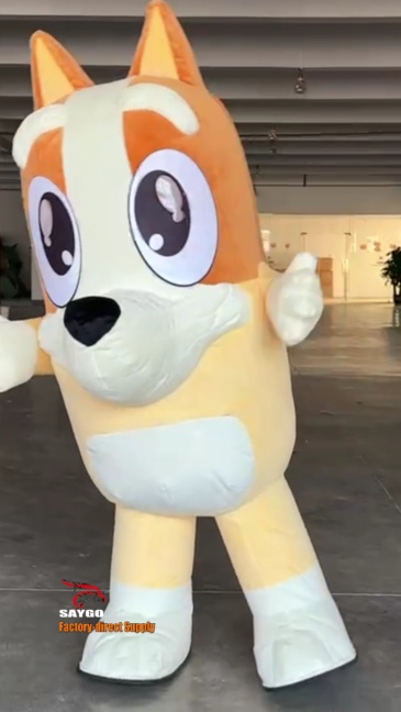 Bluey Cosplay Mascotte Inflatable Giant 2M/2.6M Inflatable Mascot Costume,Big Mascot,Bluey Cosplay Mascotte Inflatable Giant 2M/2.6M Inflatable Mascot Costume