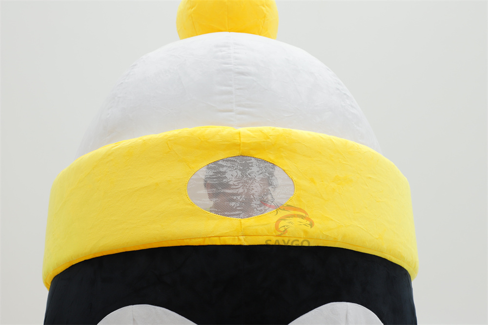 Yellow Scarf Penguin Commercial Factory Price 2m/2.6m Walking Plush Penguin Mascot Costume Adult Inflatable Cartoon Halloween Anime,Big Mascot,2025 Saygo Commercial Factory Price 2m/2.6m Walking Plush Penguin Mascot Costume Adult Inflatable Cartoon Halloween Anime