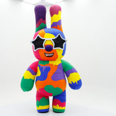 Colorful Star Glasses Bunny Mascot Costume  Clothes for Birthday Party Dress 2/2.6m Celebration Events Rental Inflatable Bunny Rabbit,Big Mascot,Colorful Star Glasses Bunny Mascot Costume  Clothes for Birthday Party Dress 2/2.6m Celebration Events Rental Inflatable Bunny Rabbit