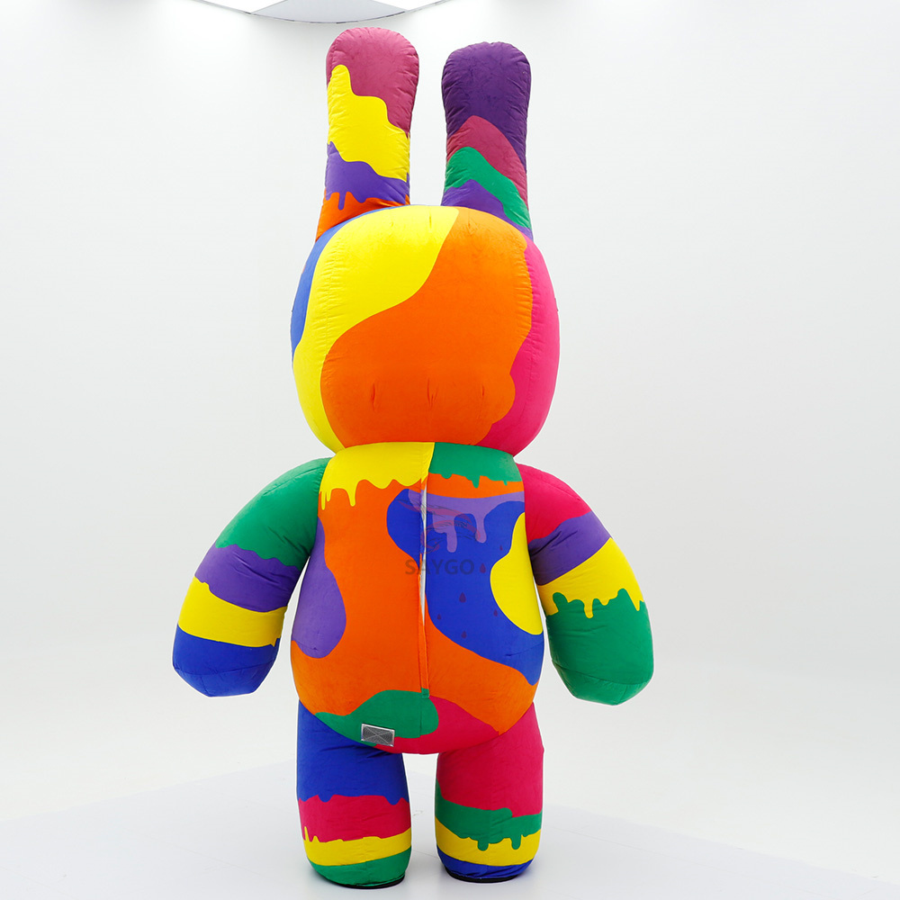 Colorful Star Glasses Bunny Mascot Costume  Clothes for Birthday Party Dress 2/2.6m Celebration Events Rental Inflatable Bunny Rabbit,Big Mascot,Colorful Star Glasses Bunny Mascot Costume  Clothes for Birthday Party Dress 2/2.6m Celebration Events Rental Inflatable Bunny Rabbit