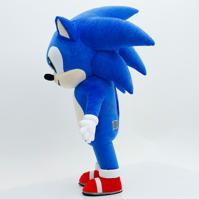 Sonic Mascot Costume Party Show Giant Plush Inflatable Adult Party Event Mascot Cartoon Character Costume,Big Mascot,Sonic Mascot Costume Party Show Giant Plush Inflatable Adult Party Event Mascot Cartoon Character Costume