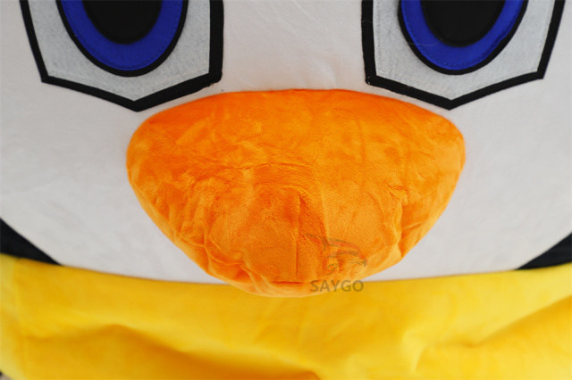 Yellow Scarf Penguin Commercial Factory Price 2m/2.6m Walking Plush Penguin Mascot Costume Adult Inflatable Cartoon Halloween Anime,Big Mascot,2025 Saygo Commercial Factory Price 2m/2.6m Walking Plush Penguin Mascot Costume Adult Inflatable Cartoon Halloween Anime