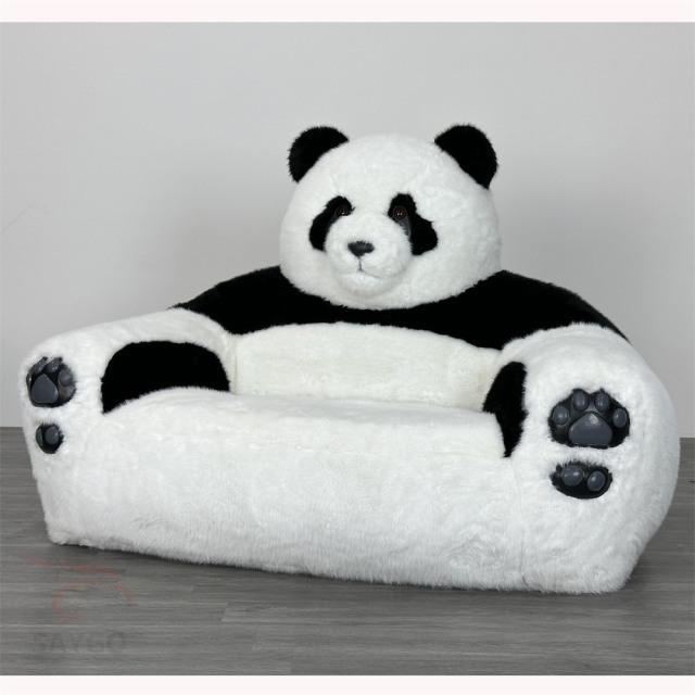 Double Seat Panda Sofa Furry Fibre Leather Sofa Couch for Soft Rest Sofa Bed Furniture,Big Mascot,Family Child Paradise Panda Sofa Chair 1 Person Set Furry Fibre Leather Sofa Couch for Soft Rest Sofa Bed Furniture for Sale