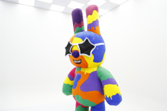 Colorful Star Glasses Bunny Mascot Costume  Clothes for Birthday Party Dress 2/2.6m Celebration Events Rental Inflatable Bunny Rabbit,Big Mascot,Colorful Star Glasses Bunny Mascot Costume  Clothes for Birthday Party Dress 2/2.6m Celebration Events Rental Inflatable Bunny Rabbit